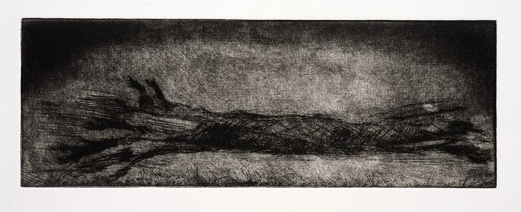 Station XIV (Tomb), 2010 Drypoint etching and spit bite aquatint 2 3/4 x 7 3/4 in. (7 x 19.7 cm.)