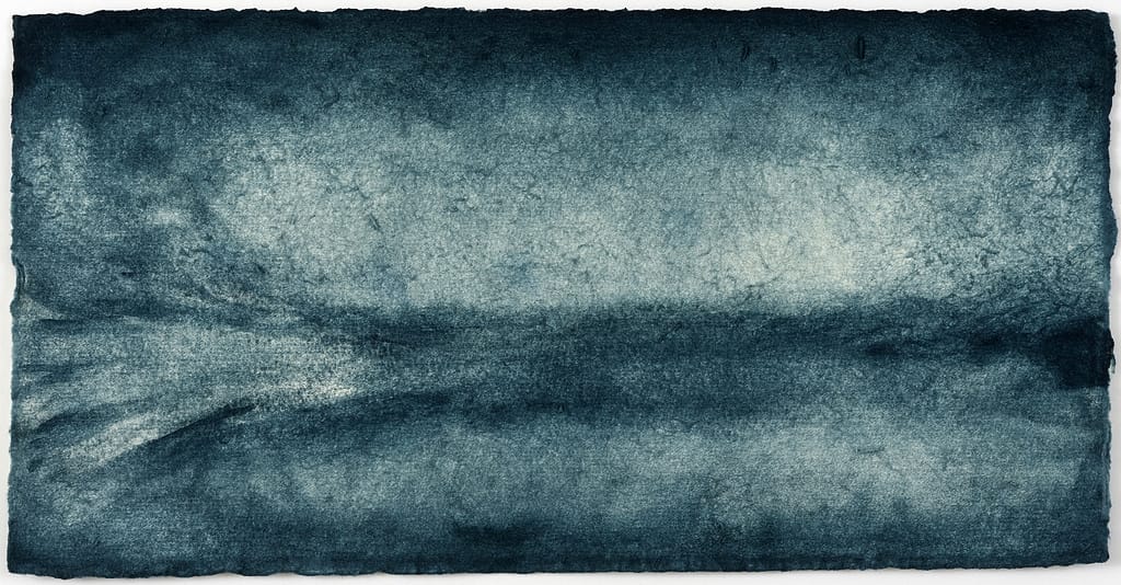 Study for Station XIV, 2012 Woad on paper 4 5/8 x 9 1/4 in. (11.8 x 23.5 cm.)