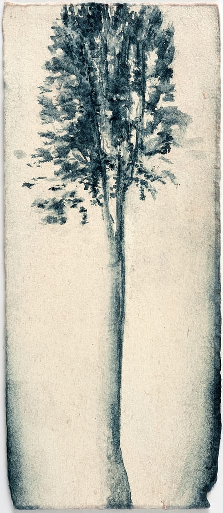 Study for Station I, 2011 Woad on paper 9 1/4 x 3 7/8 in. (23.5 x 10 cm.)