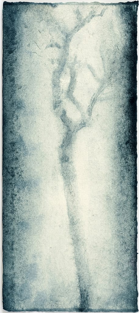 Station Study XII, 2012 Woad on paper 9 1/4 x 4 in. (23.5 x 10.2 cm.)