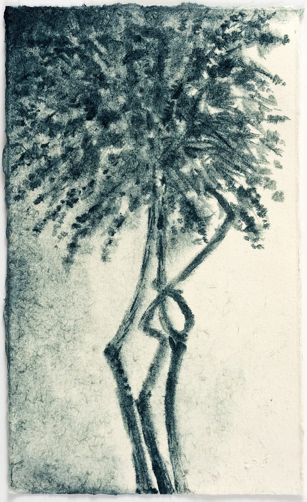 Study for Station VI, 2012 Woad on paper 9 3/8 x 5 1/2 in. (23.6 x 14.2 cm.)