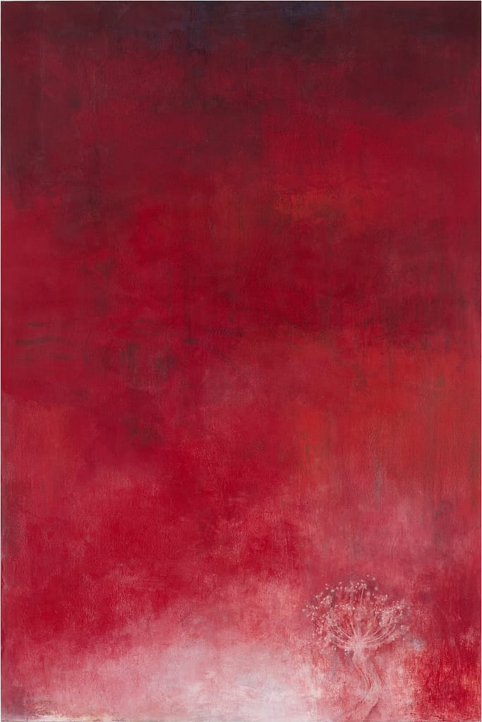 Station III, 2008-18 Tempera and marble dust on canvas 99 x 66 in. (251.5 x 167.6 cm.)