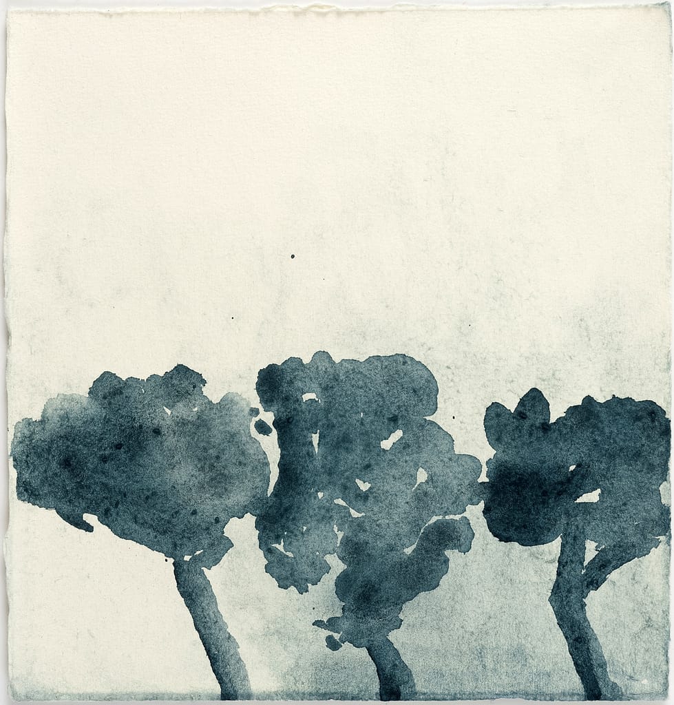 Study for Station VIII, 2012 Woad on paper 8 3/4 x 9 1/4 in. (23.5 x 22.4 cm.)